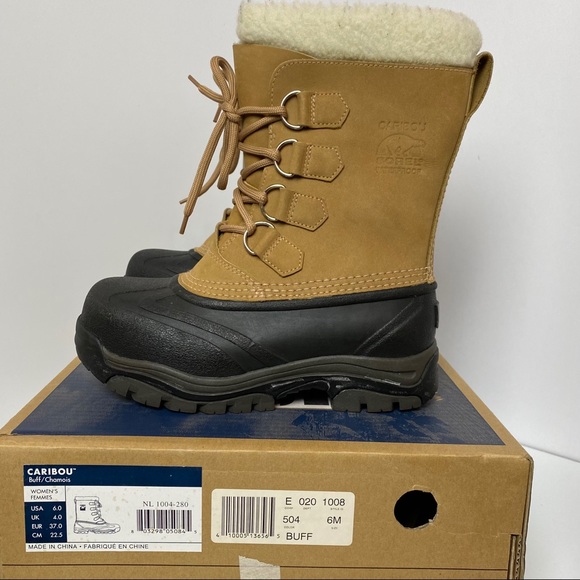 Sorel Shoes - Sorel NIB Caribou Boot Buff Sherpa Lining Snow